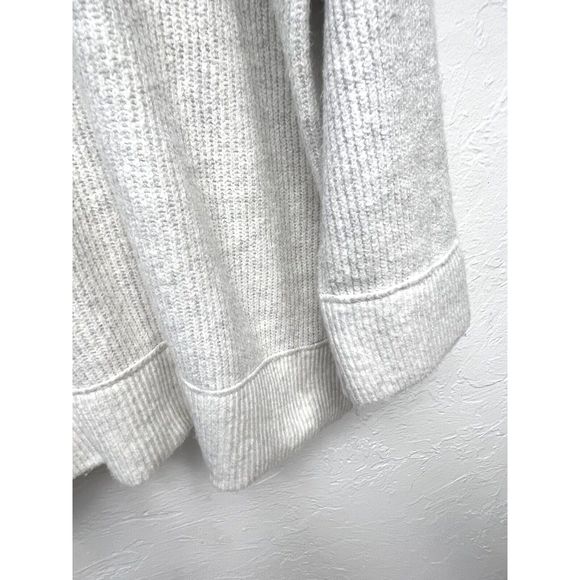 Aerie’ Womens Crew Neck Tunic Over Sized Sweater Off White Grey Soft Sz XL Knit - Picture 5 of 7